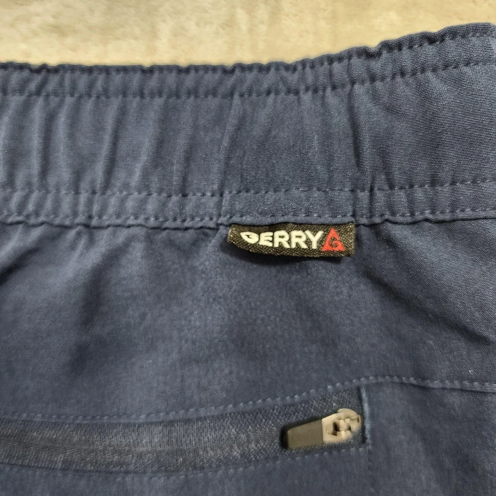 Gerry Shorts‎ Mens S Blue Stretch Pull On Zip Pocket Drawstring Athletic Workout